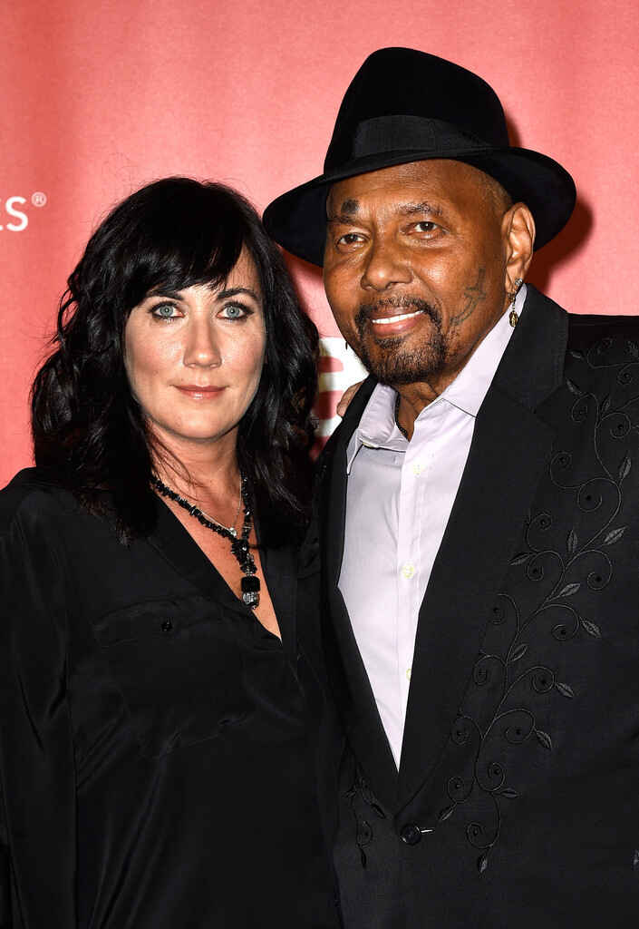 Image of Aaron Neville with his wife Sarah Friedman