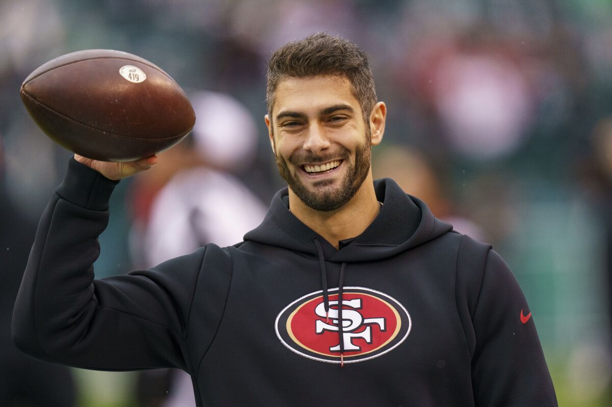 Image of Jimmy Garoppolo as a professional athlete